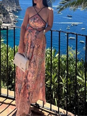 h&m white floral maxi dress Women's White/floral Long Cotton Dress